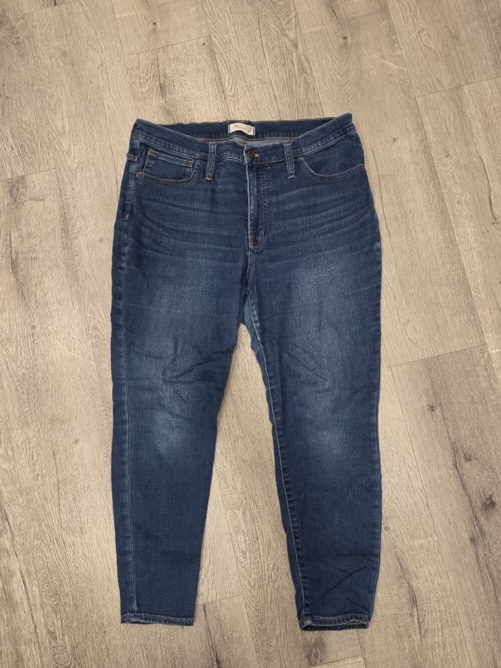 Madewell Womens Roadtripper Jeans 33P Dark Wash Stretch Denim